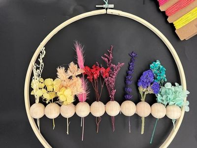 Floral Wreath to DIY – Just Hoops, Beads & Dried Flowers - Woodpeckers  Crafts
